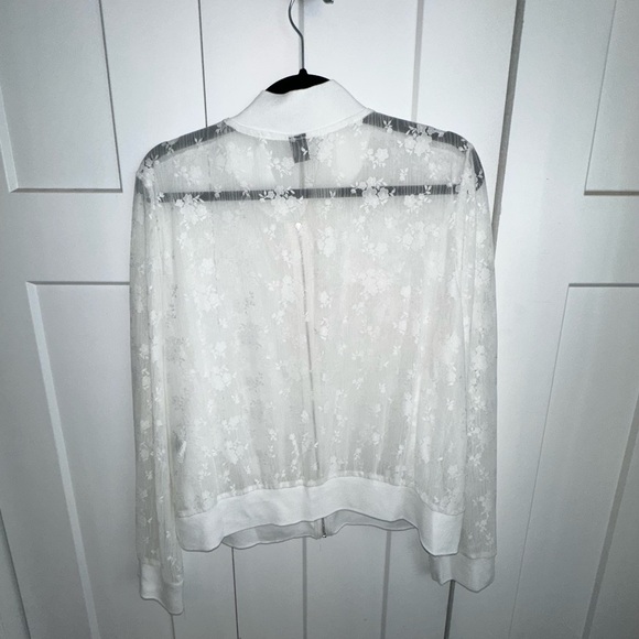 Women's White Lace Long Sleeve Loose Sheer Jacket- xl nwot - Picture 5 of 7